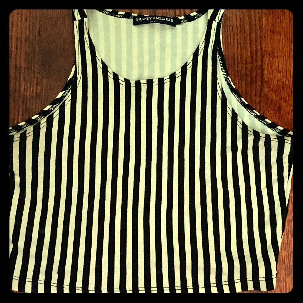 BRANDY MELVILLE STRIPED CROP TOP